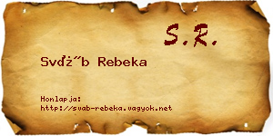 Sváb Rebeka névjegykártya